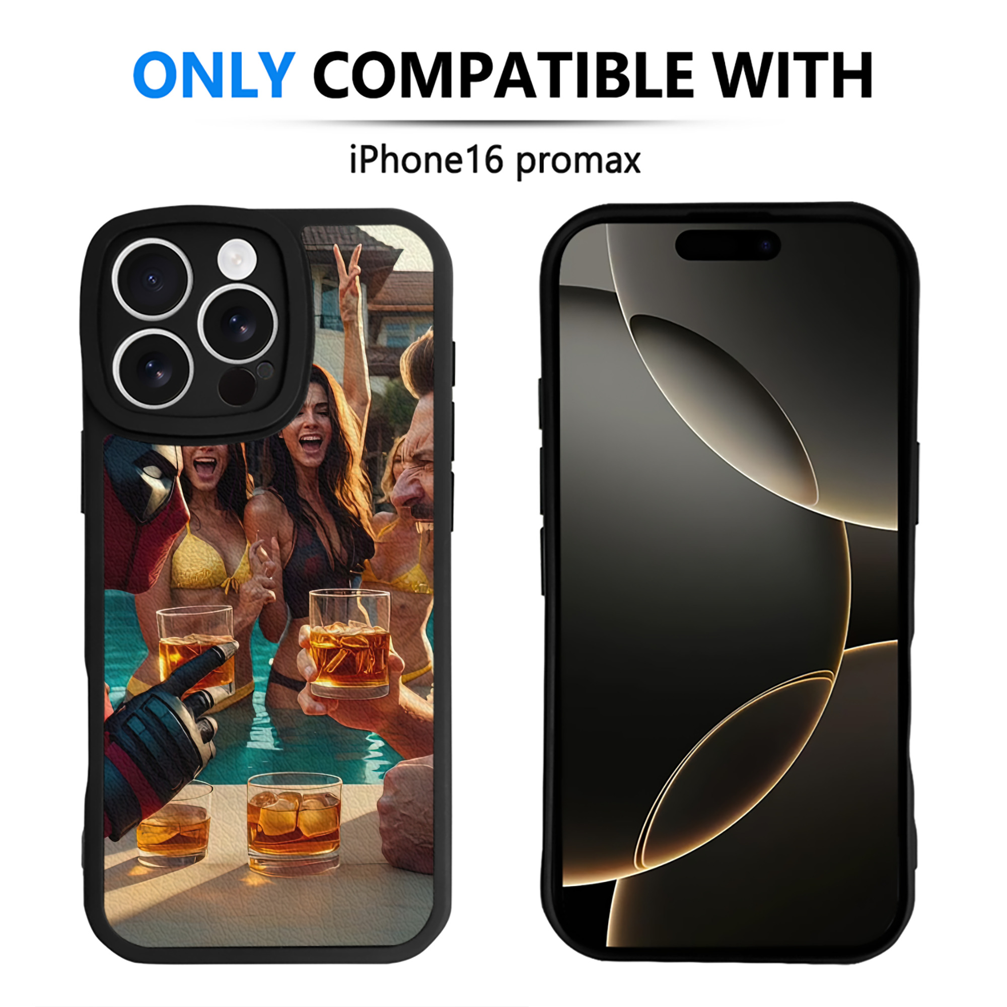 （画像用） Deadpool デッドプール 【iPhone 16シリーズ対応】シリコンスマホケース（レザー調） 材質：シリコン